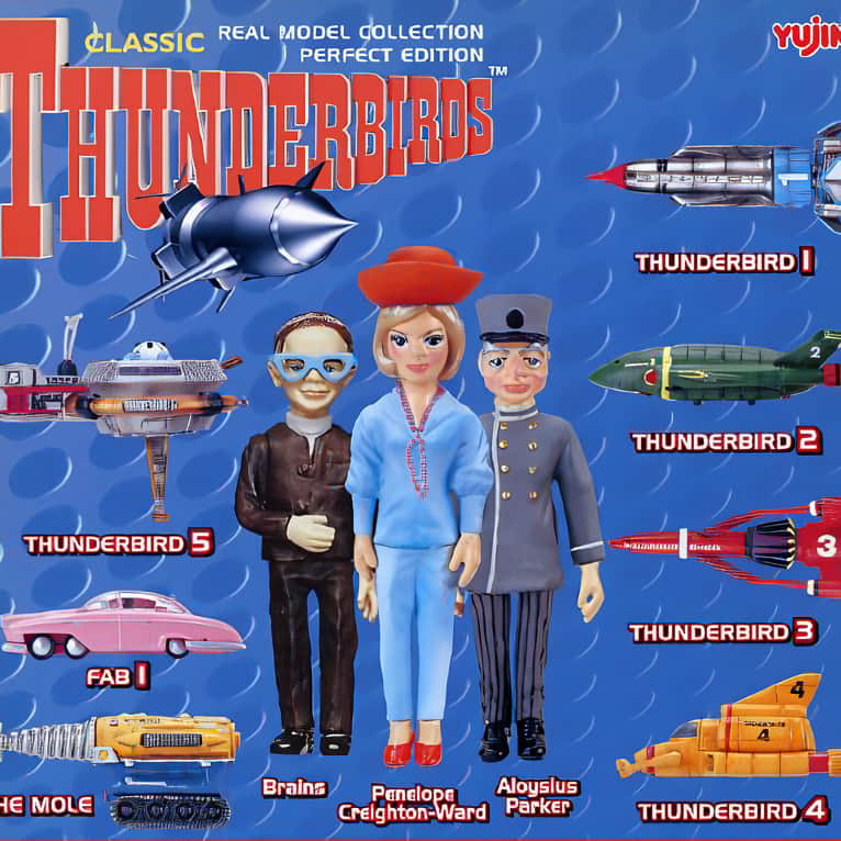 Thunderbirds Real Model Collection Perfect Edition - Set x10 Gashapon - SR Series - Thunderbirds (Yujin)