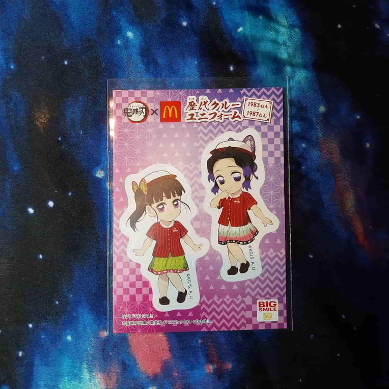 Kochou Shinobu - Tsuyuri Kanao - Plancha de stickers - Kimetsu No Yaiba (McDonald's)